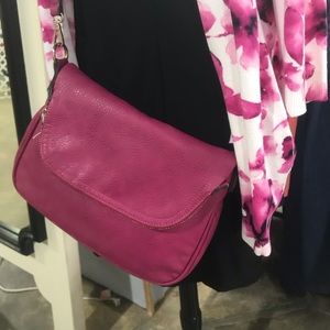 Deep pink crossbody bag! In Great Condition!